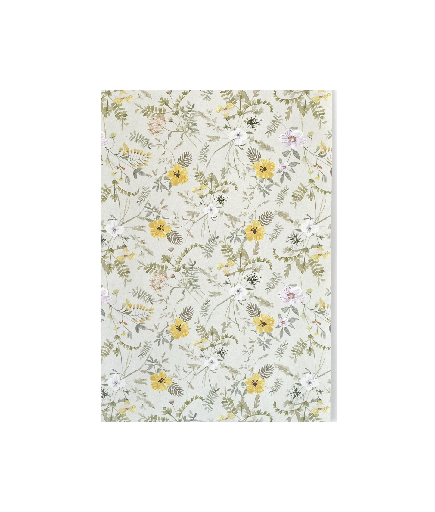 Papel de Carta Wild Flowers - Amarelo