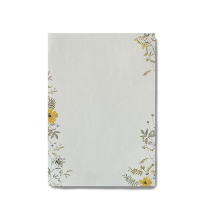 Papel de Carta Wild Flowers - Amarelo